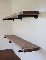 Image result for Metal Pipe Shelf