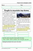 Image result for Features of a Newspaper Article KS1