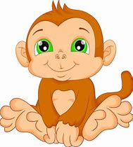 Image result for Cute Cartoon Baby Monkey