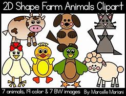 Image result for Farm Animal Shapes