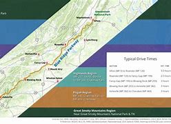 Image result for Map of Lue Ridge Parkway