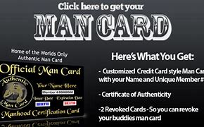 Image result for Official Man Card