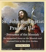 Image result for St. John the Baptist Feast Day Symbols