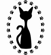 Image result for Cat Paw Print Drawing