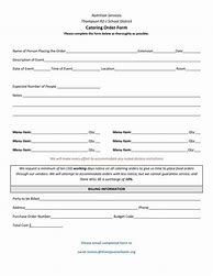 Image result for Catering Order Form Template