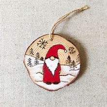 Image result for Wooden Gnome Christmas Ornaments