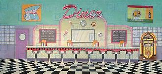 Image result for Early 50s Diner Interior