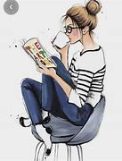 Image result for Girl Reading Book Digital Art