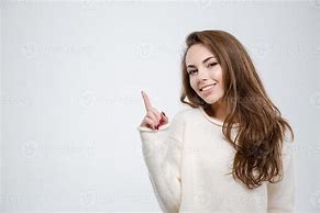 Image result for A Lady Pointing a Finger Up