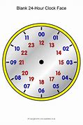 Image result for 24 Hour Clock Face Template