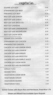 Image result for Trang Le Restaurant Menu