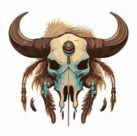 Image result for Buffalo Head Skull Vector PNG