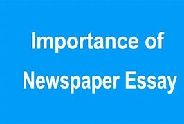 Image result for Essay On Newspaper