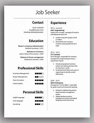 Image result for Example of Simple CV