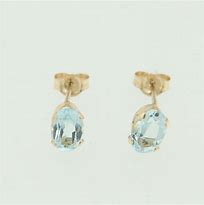 Image result for 9Ct Gold Blue Topaz Earrings