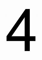 Image result for Printable Bold Number 4