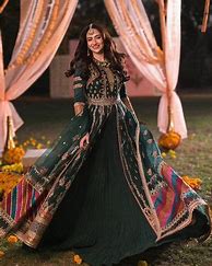 Image result for Mehndi Dress Green Lehenga