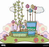 Image result for Cute Cartoon Garden