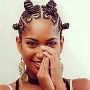 Image result for Bantu Knots with Bangs