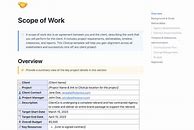 Image result for Scope of Work Examples