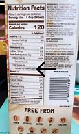 Image result for Oat Milk Nutrition Label