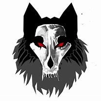 Image result for Cool Wolf Skull Decal PNG