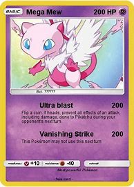 Image result for Pokemon Mega Mew X Card