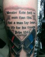 Image result for Law Enforcement Tattoos for Men