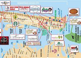 Image result for Ocean City Boardwalk New Jersey Map