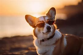 Image result for Corgi with Sunglasses