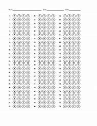 Image result for Bubble Answer Sheet 25