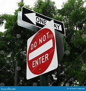 Image result for Do Not Enter One Way Traffic