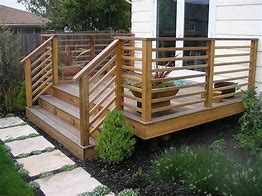 Image result for Wood Deck Railing Design Ideas