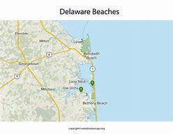 Image result for Map of Delaware Coastal Beaches