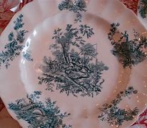 Image result for Green Toile Dishes