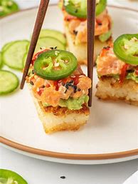 Image result for Crispy Rice Salmon Sushi