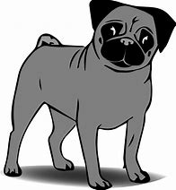 Image result for Kawaii Pug Black and White