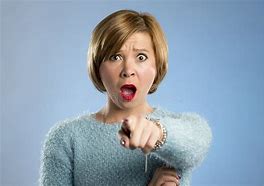 Image result for Blonde Woman Pointing in Shock