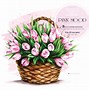 Image result for flower basket clip art black and white