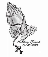 Image result for Praying Hands with Rosary Art