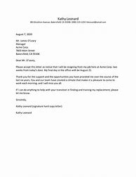 Image result for Resignation Letter Examples Free