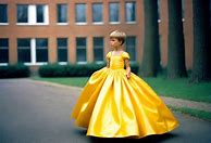 Image result for Yellow Satin Prom Dress