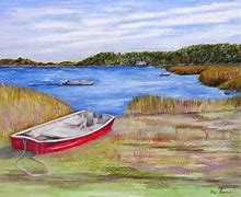 Image result for Lake Scene Paintings