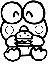 Image result for Keroppi Hello Cat Black and White