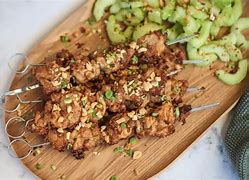 Image result for Chicken Skewers with Peanut Sauce