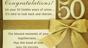 Image result for 50th Wedding Anniversary Card Sayings