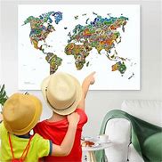 Image result for World Map Colouring Poster