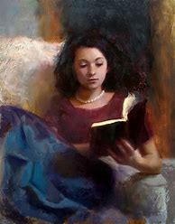 Image result for Girl Reading Painting Surreal Art