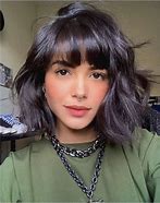 Image result for Curtain Bang Short Bob Haircut