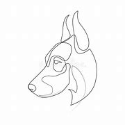 Image result for Doberman Line Drawing